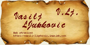Vasilj LJupković vizit kartica